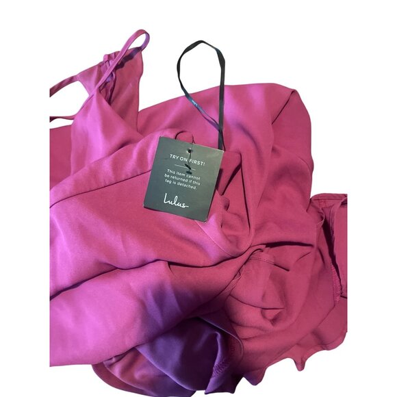 Lulu's Beauty and‎ Grace Magenta Maxi Dress With Keyhole Neckline Medium - Picture 11 of 11